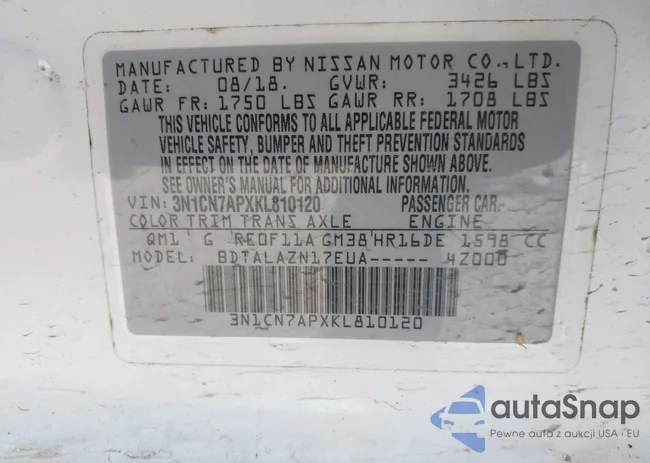 3N1CN7APXKL810120: 42273362