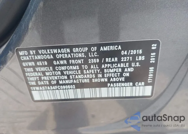 1VWAS7A34FC090502: 42273616