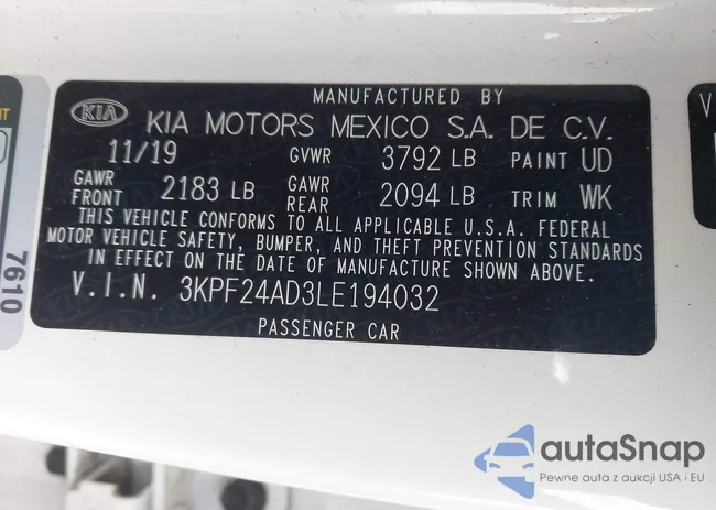 3KPF24AD3LE194032: 42273724