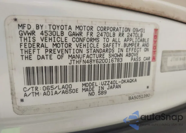 JTHFN48Y620016783: 42274474