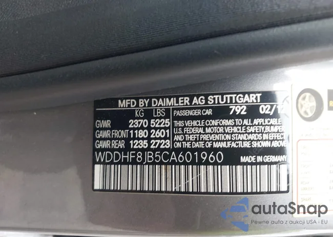 WDDHF8JB5CA601960: 42274484