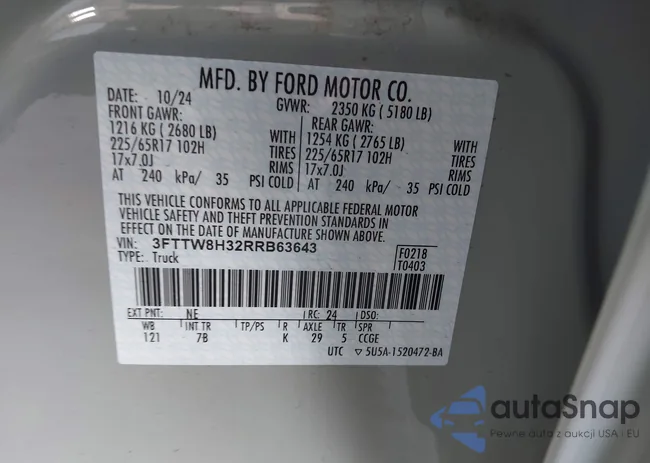 3FTTW8H32RRB63643: 42274497