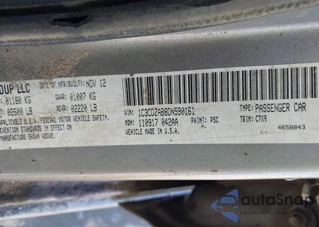 1C3CDZAB8DN590161: 42274521