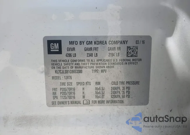 KL7CJLSB1GB653300: 42274639