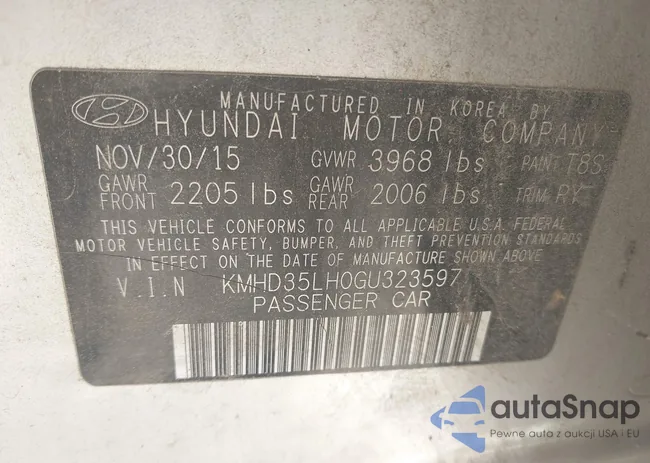 KMHD35LH0GU323597: 42274720