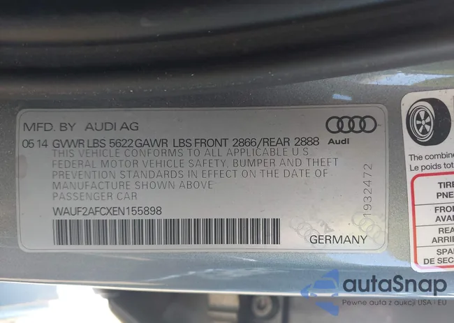 WAUF2AFCXEN155898: 42273882