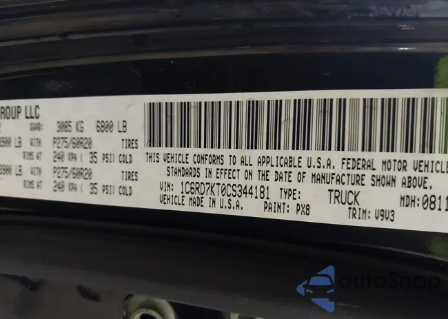 1C6RD7KT0CS344181: 42274060