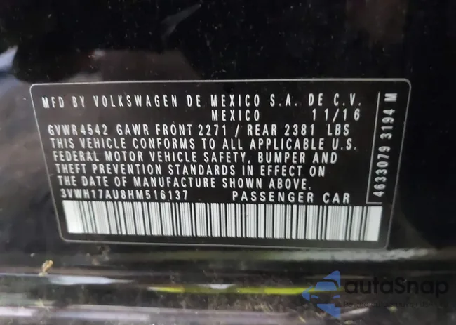 3VWH17AU8HM516137: 42275283