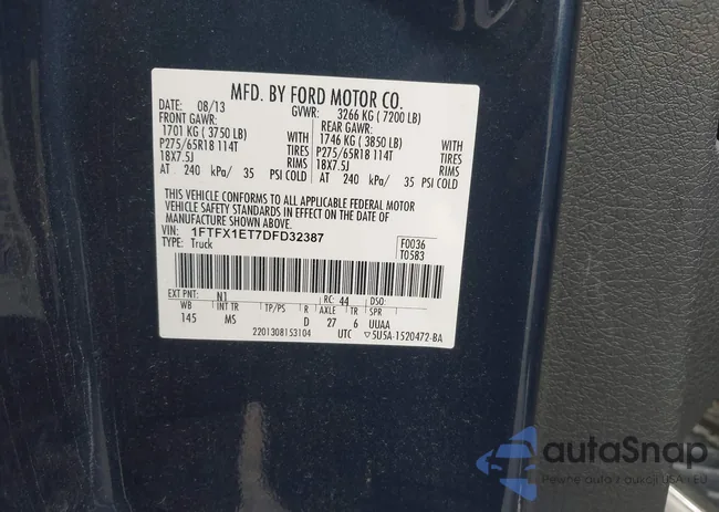 1FTFX1ET7DFD32387: 42275480