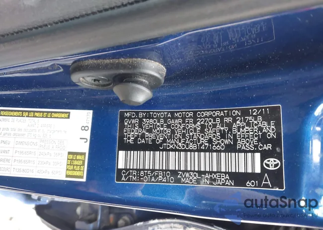 JTDKN3DU8B1471660: 42275535