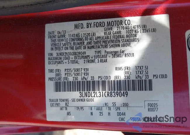 3LNDL2L31CR839049: 42275593