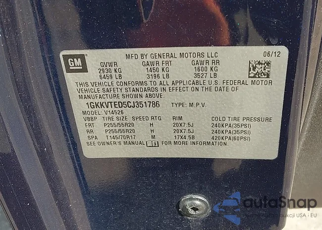 1GKKVTED5CJ351786: 42275598