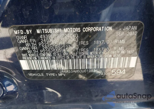 JA4AS3AW5DU010874: 42275758