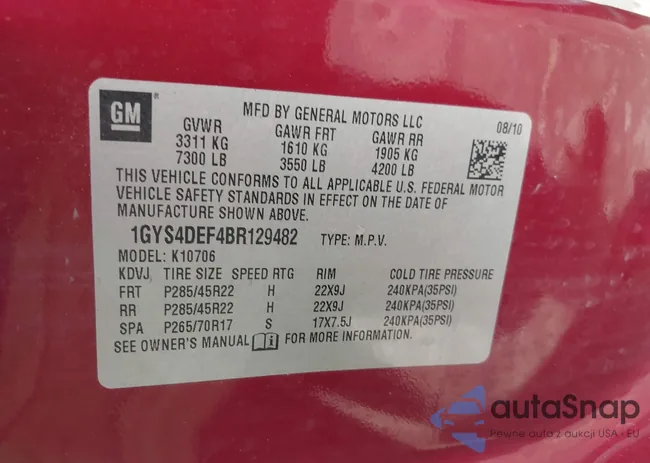 1GYS4DEF4BR129482: 42274921