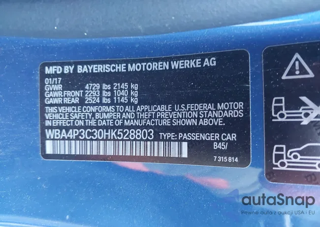 WBA4P3C30HK528803: 42275036