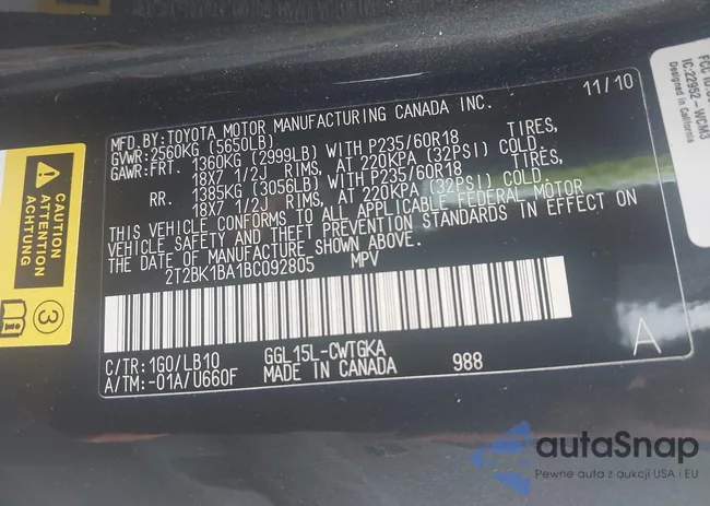 2T2BK1BA1BC092805: 42275093