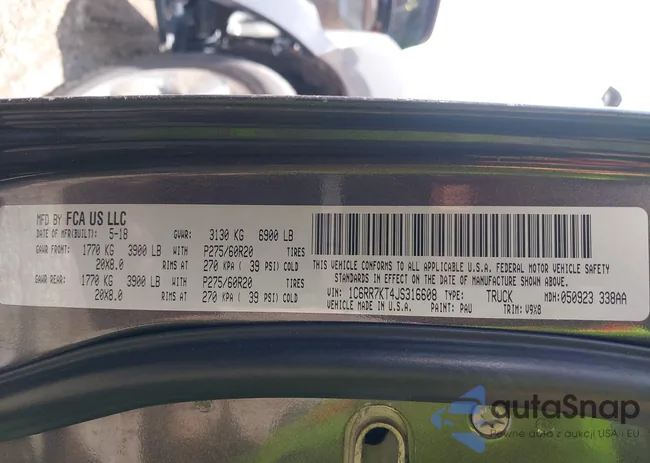 1C6RR7KT4JS316608: 42276357