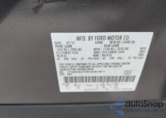 1FM5K8GT9HGD61871: 42276401