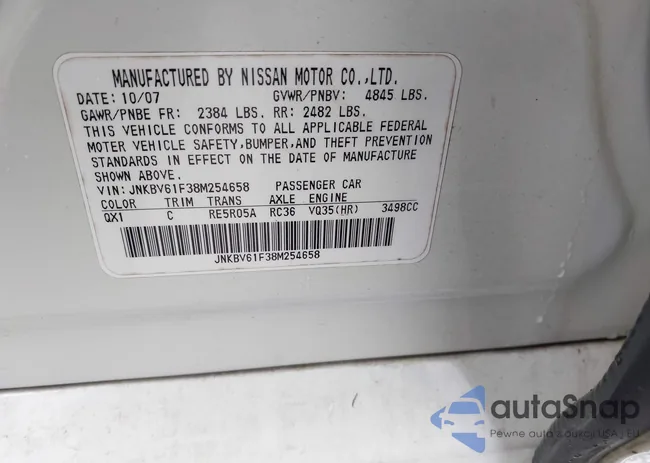 JNKBV61F38M254658: 42276644