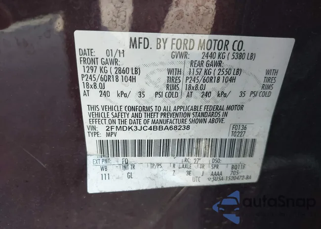 2FMDK3JC4BBA68238: 42276648