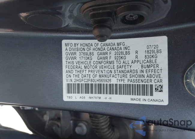 2HGFC2F80LH565926: 42276704