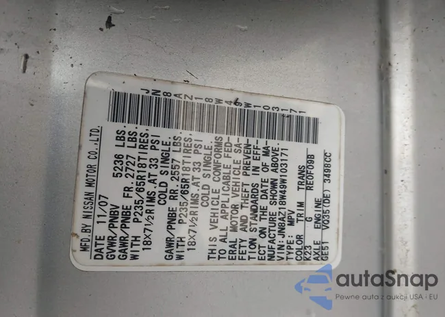 JN8AZ18W49W103171: 42276836