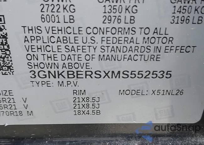 3GNKBERSXMS552535: 42275935