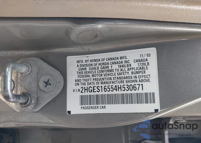 2HGES16554H530671: 42276005