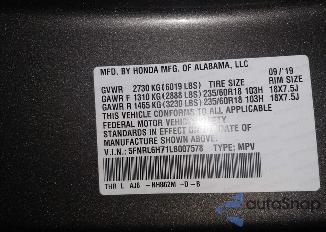 5FNRL6H71LB007578: 42277372