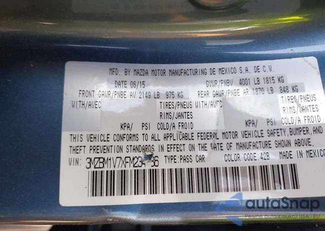 3MZBM1V7XFM234786: 42277481