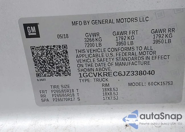 1GCVKREC6JZ338040: 42277513