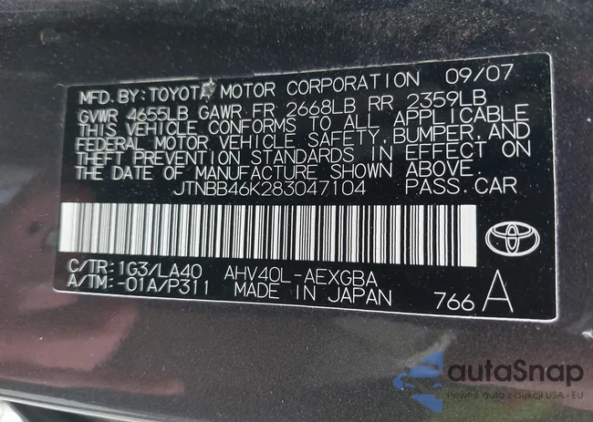 JTNBB46K283047104: 42277558