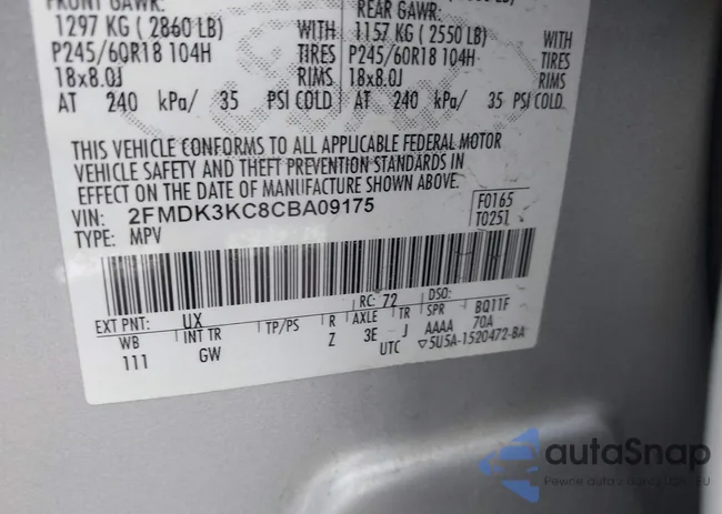 2FMDK3KC8CBA09175: 42277597