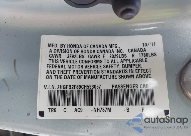 2HGFB2F89CH533057: 42277728