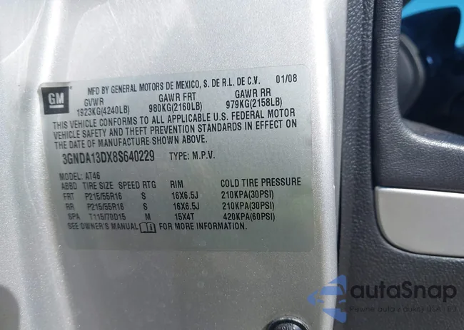 3GNDA13DX8S640229: 42276901