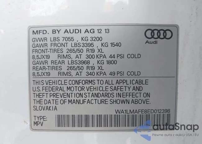 WA1LMAFE8ED012398: 42276962