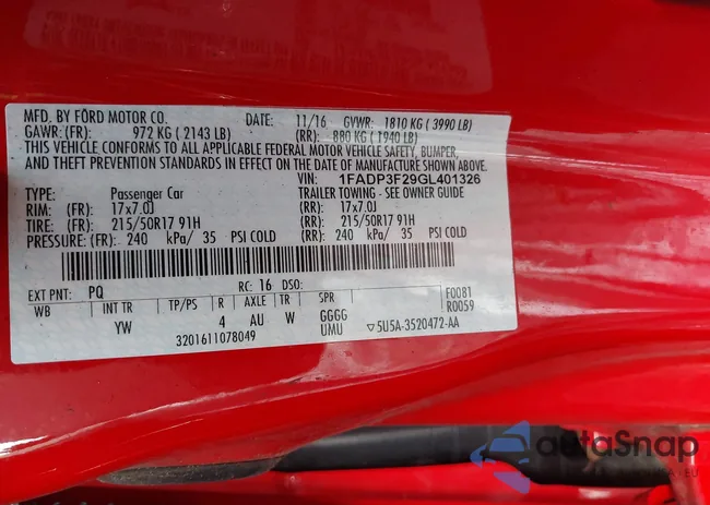 1FADP3F29GL401326: 42277033