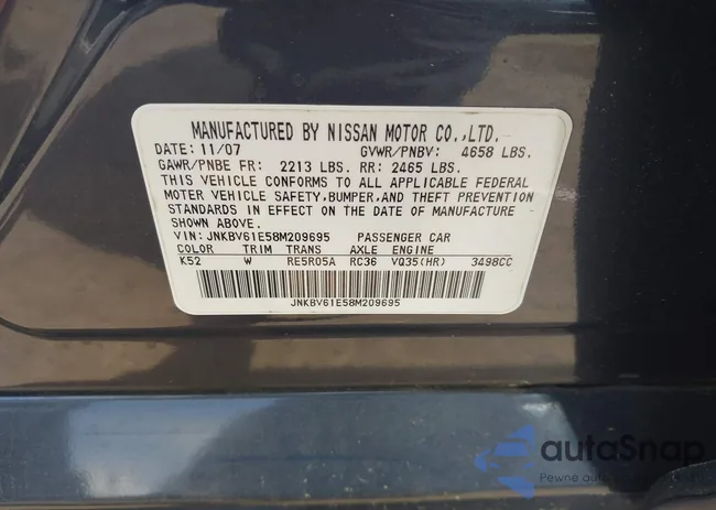 JNKBV61E58M209695: 42277064