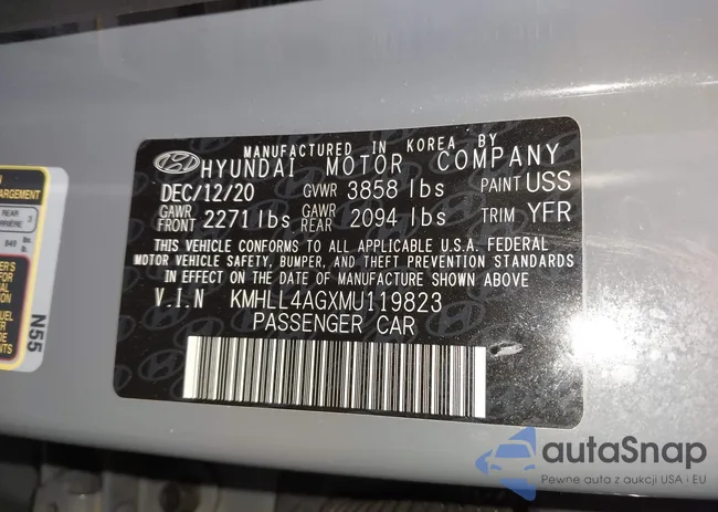 KMHLL4AGXMU119823: 42278285