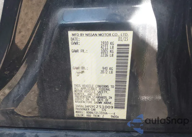 1N4AL3AP2FC251009: 42278460