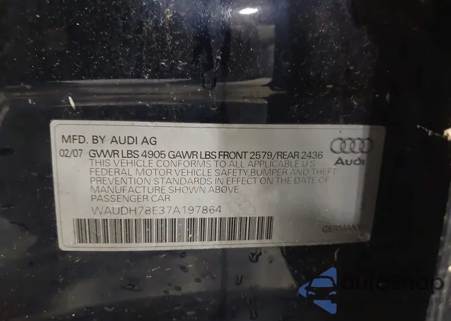 WAUDH78E37A197864: 42278481