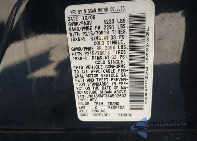 JN8AS5MT3AW502603: 42278680