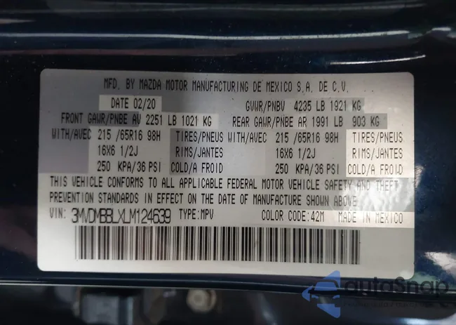 3MVDMBBLXLM124639: 42278712