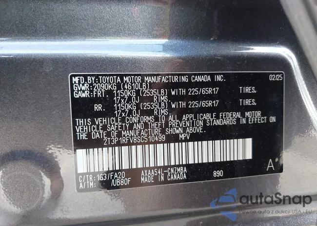 2T3P1RFV8SC510499: 42278793