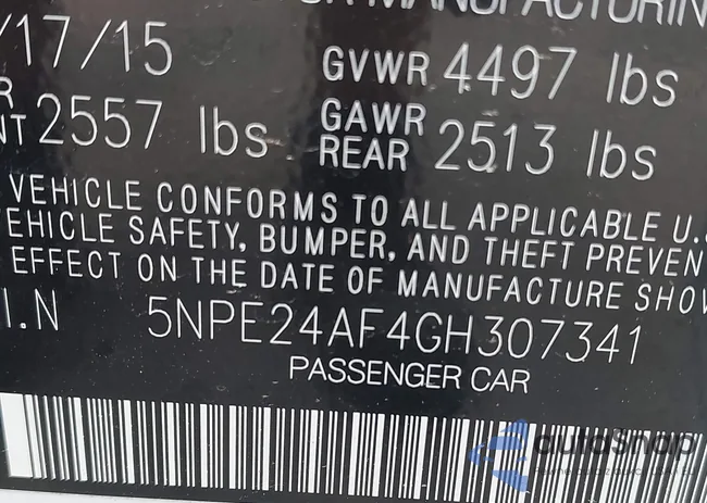 5NPE24AF4GH307341: 42279282