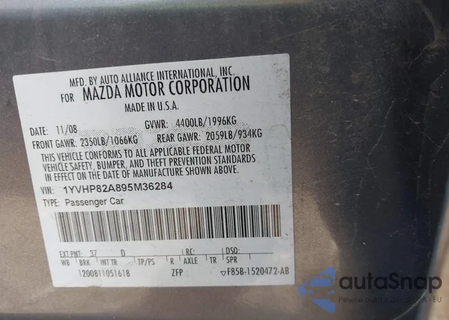 1YVHP82A895M36284: 42279453