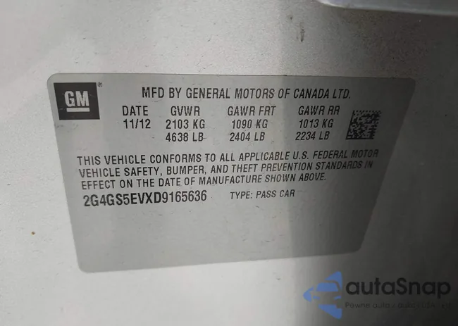 2G4GS5EVXD9165636: 42279653