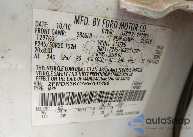 2FMDK3KC7BBA41498: 42279675