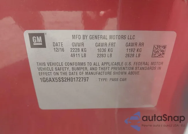 1G6AX5SS2H0172797: 42279820