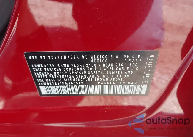 3VWDB7AJ1HM403549: 42278879